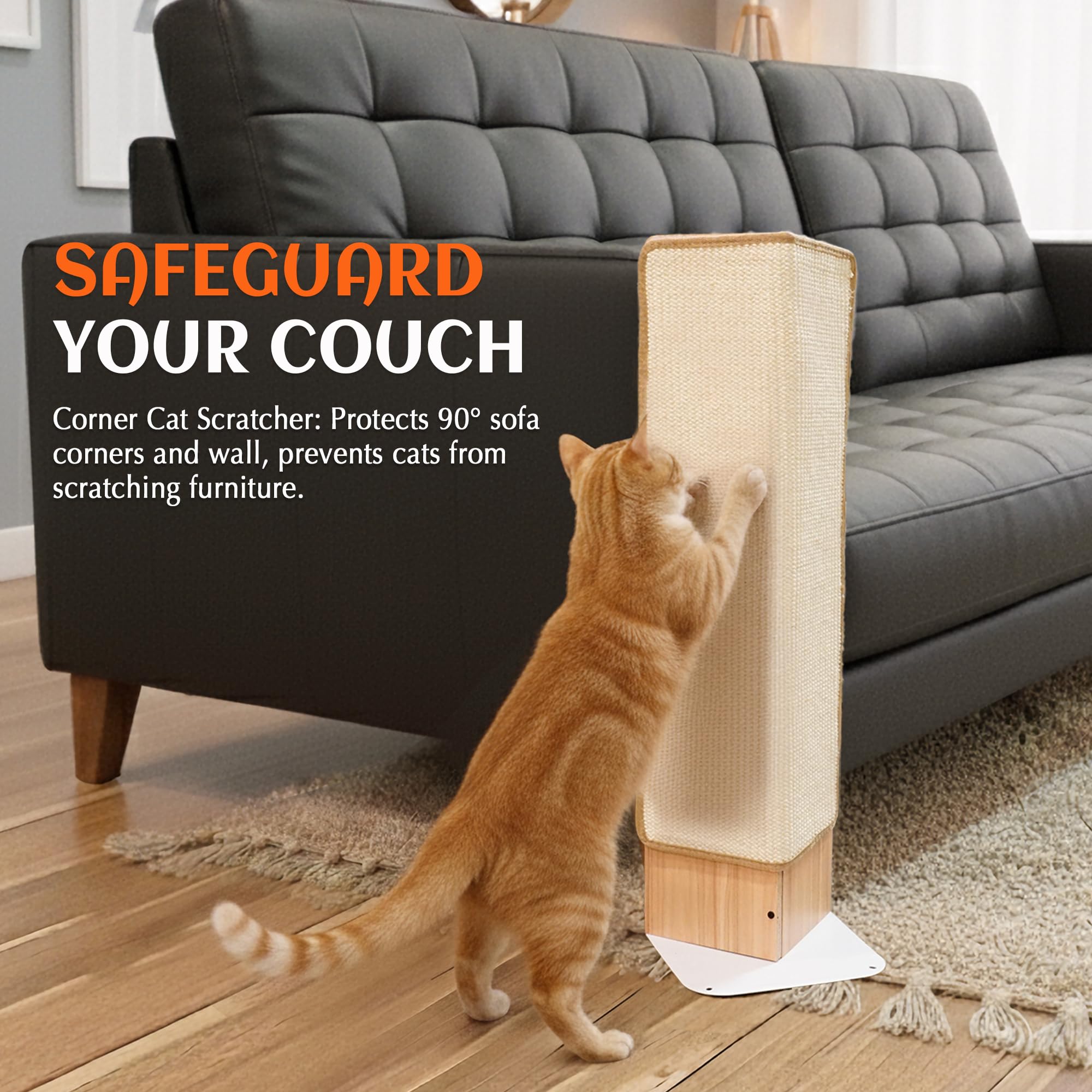 PETKARAY sofa-protection helps redirect scratching away from upholstery