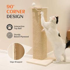 PETKARAY sturdy-wooden-base provides wobble-free support during active scratching.