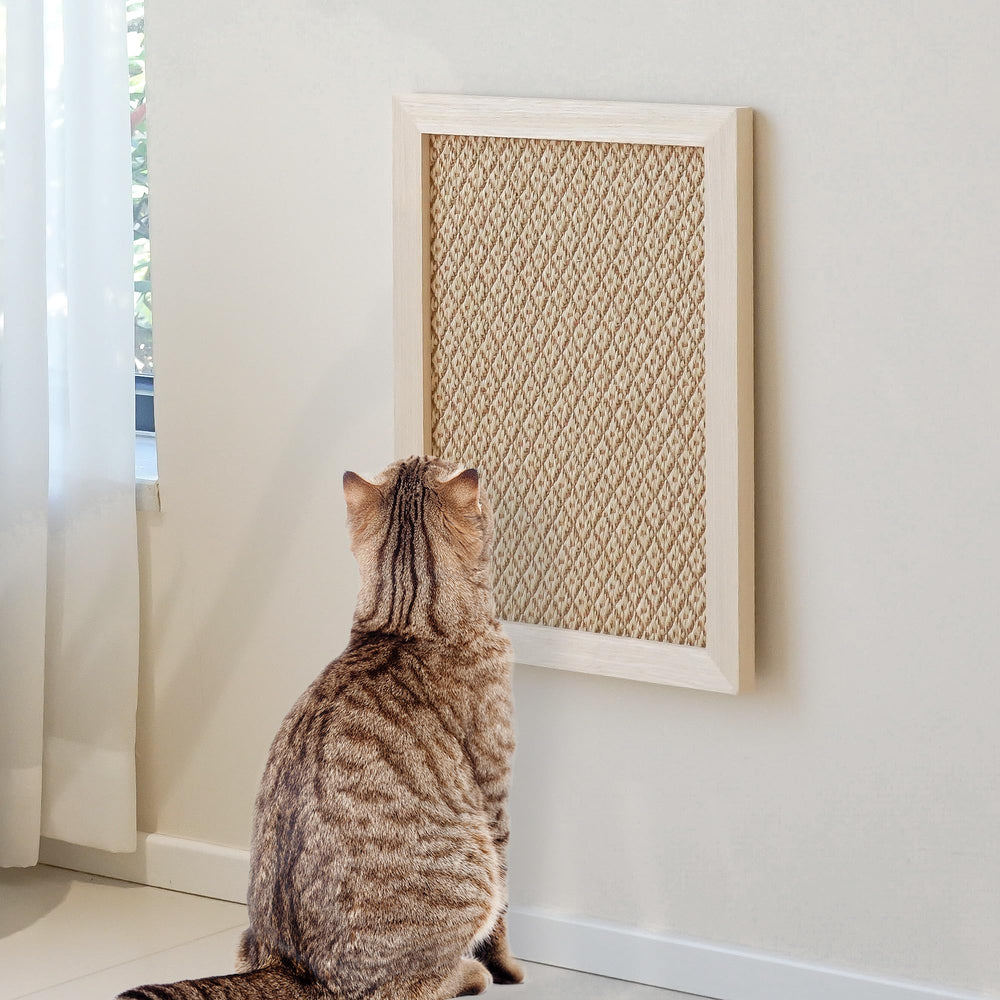 PETKARAY wall scratcher vertical sisal for durable cat scratching and wall protection
