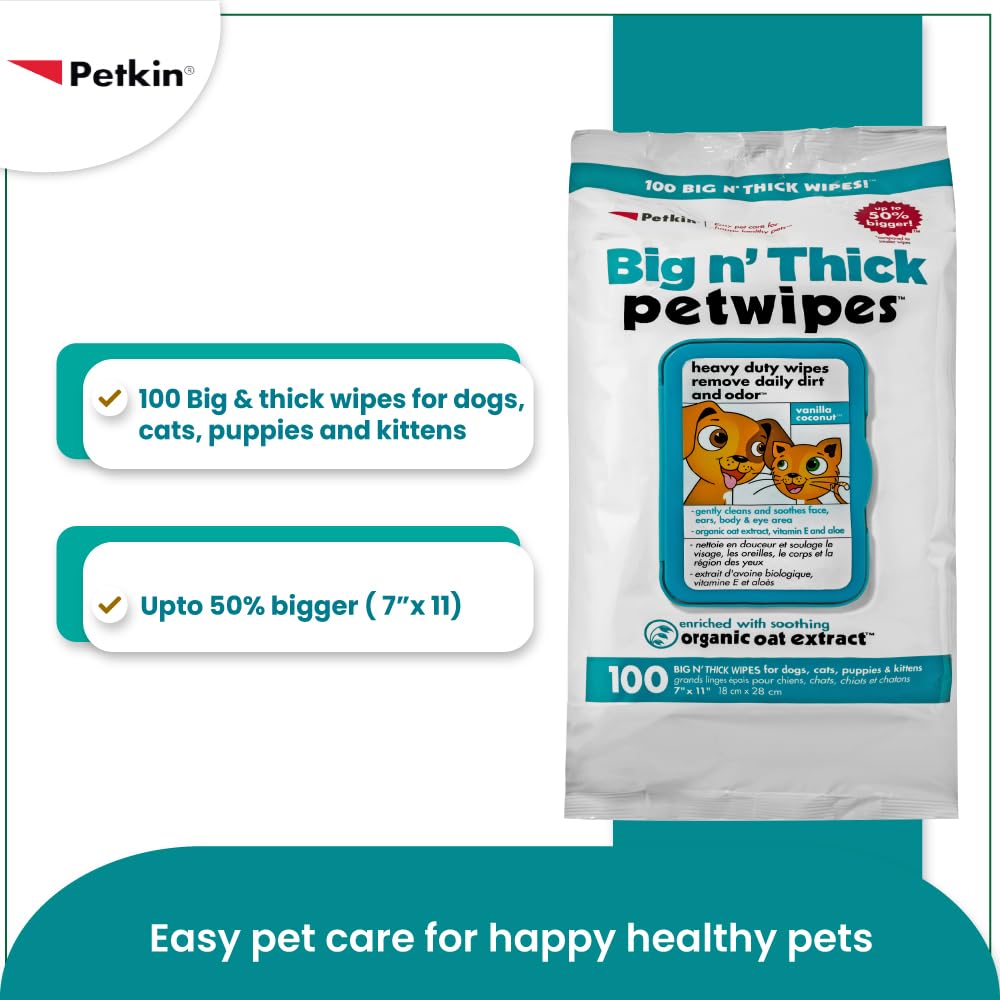 Petkin Big N' Thick, limpieza suave de patas