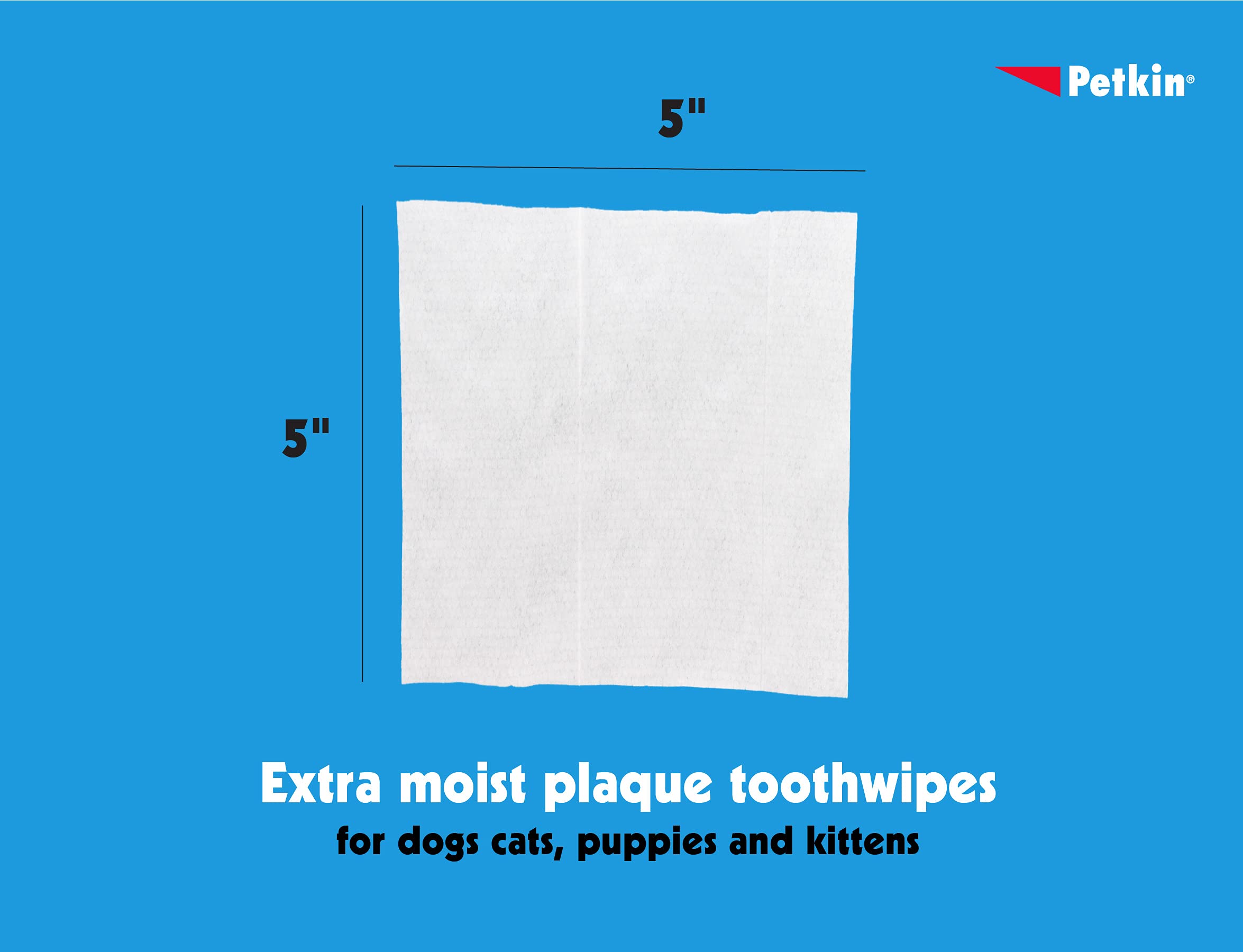 Petkin two-pack display highlighting 80 total wipes for daily care.