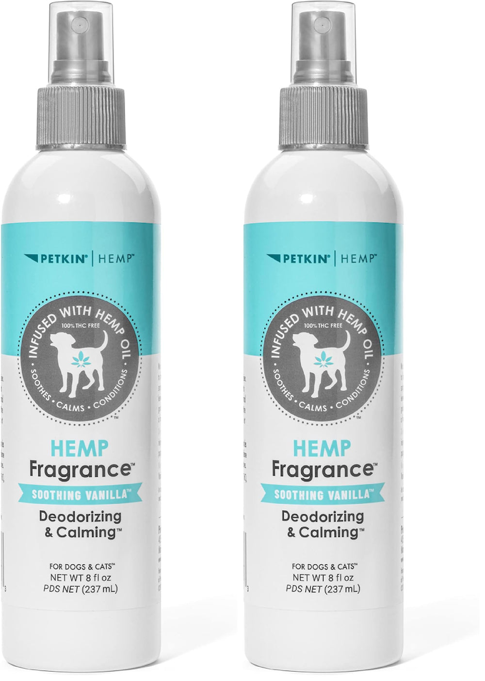 Petkin Hemp Fragrance bottle-front for easy home use with pets.
