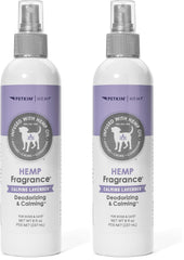 Petkin Hemp Fragrance bottle front with calming lavender aroma for pets
