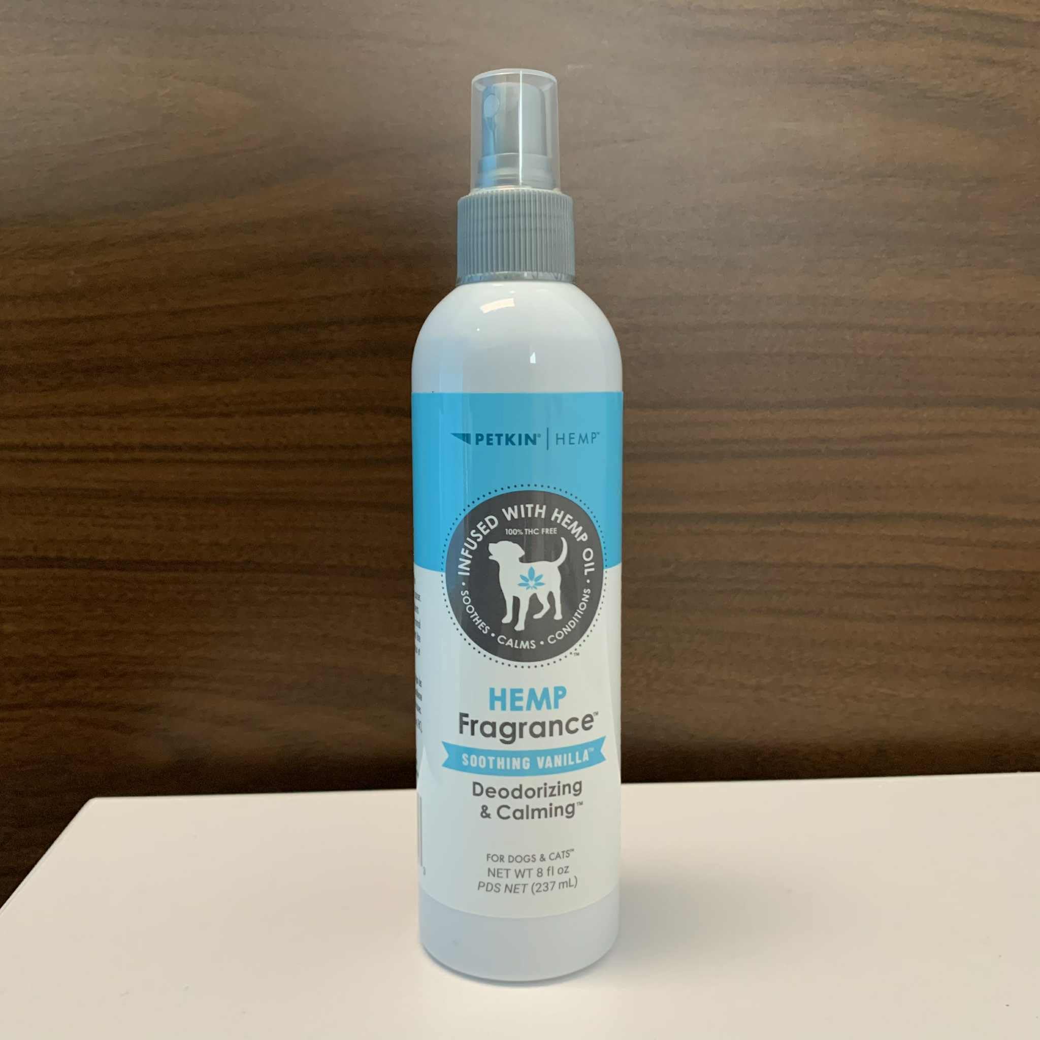 Petkin Hemp Fragrance dog-coat-spray used for fresh scent between baths.