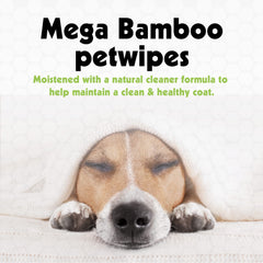 Petkin Mega PetWipes dogs cats face cleaning with gentle formula around eyes.