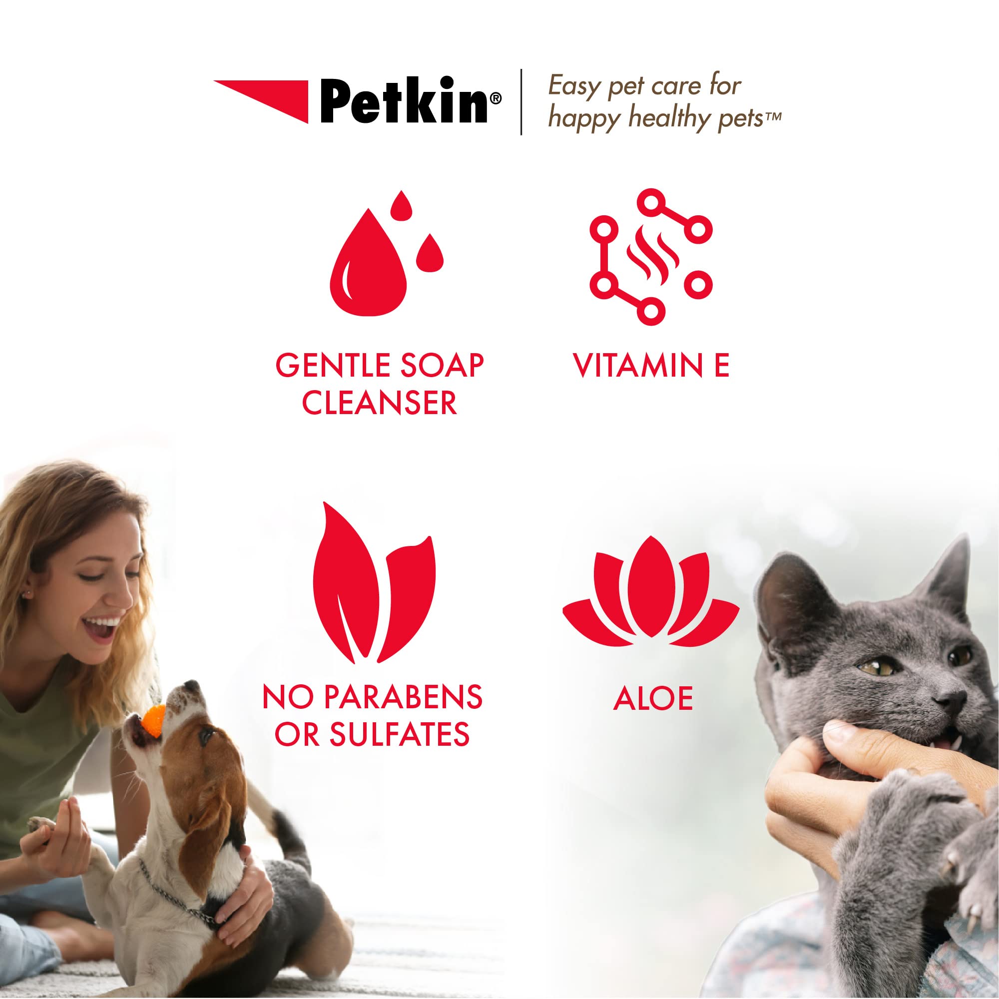 Petkin Mega PetWipes odor-control for fresher pets between baths