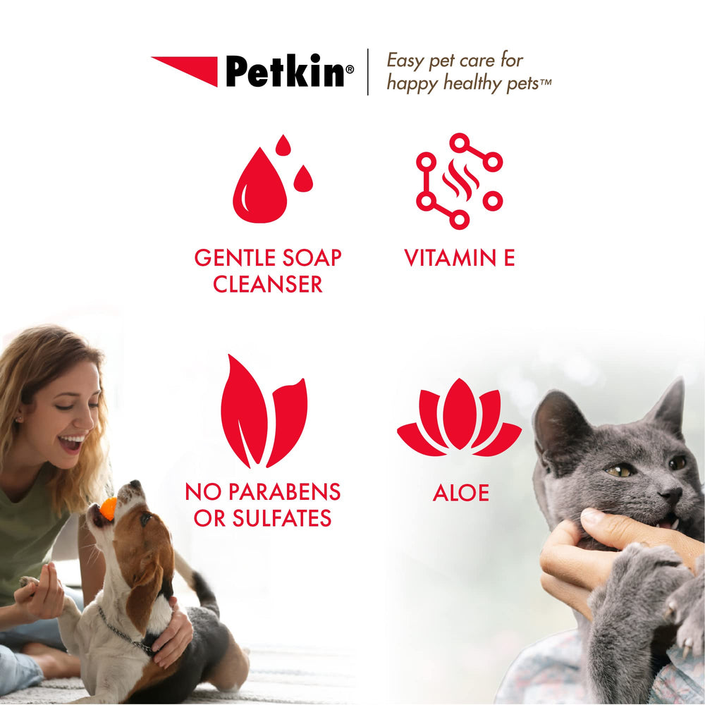 Petkin Mega PetWipes odor-control for fresher pets between baths