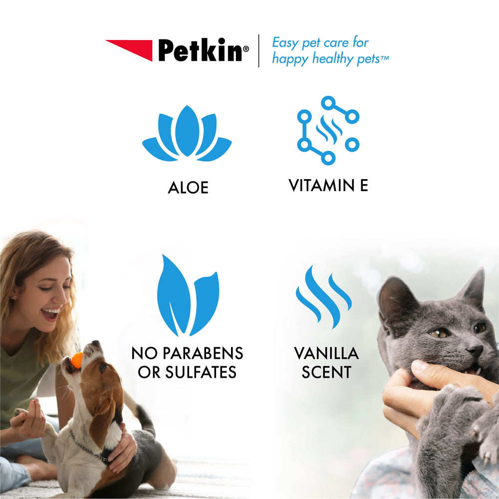 Petkin Mega PetWipes travel-compact pack for on-the-go cleaning.