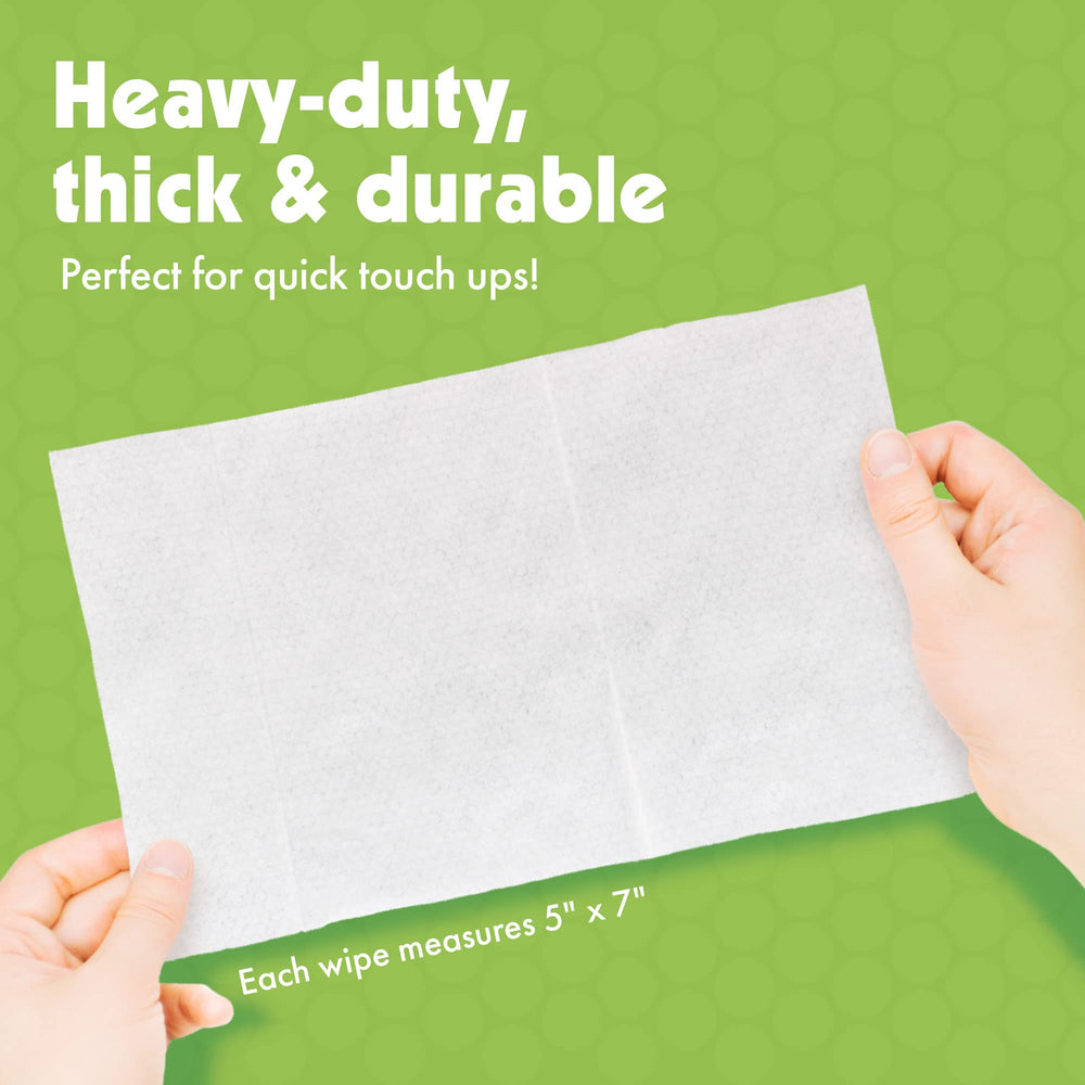 Petkin Mega PetWipes travel-friendly tub easy to use on the go.