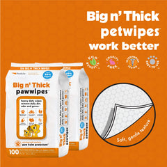 Petkin wipes convey soft thick texture for gentle daily paw care