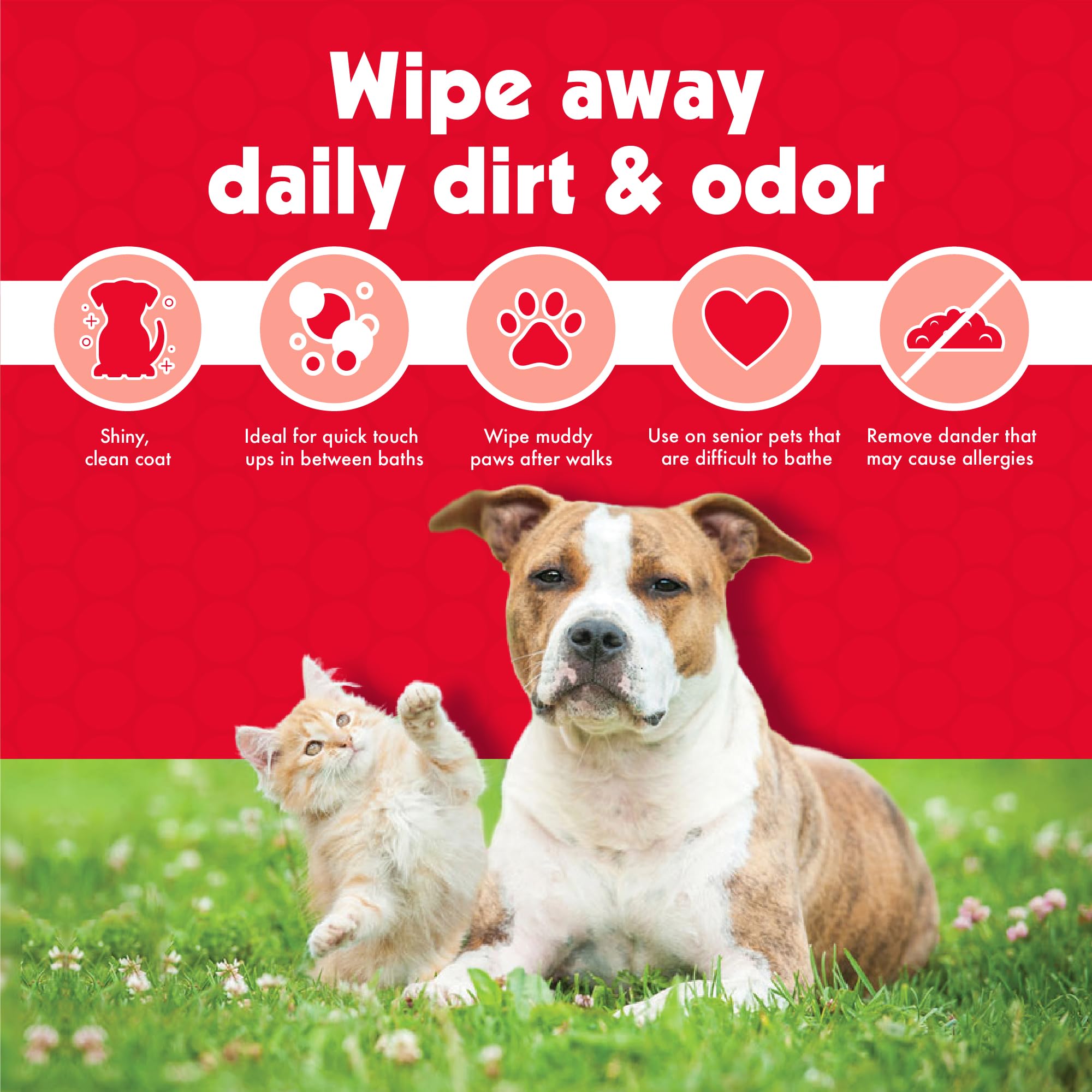 Petkin Pet Wipes with tight lid seal for travel readiness.