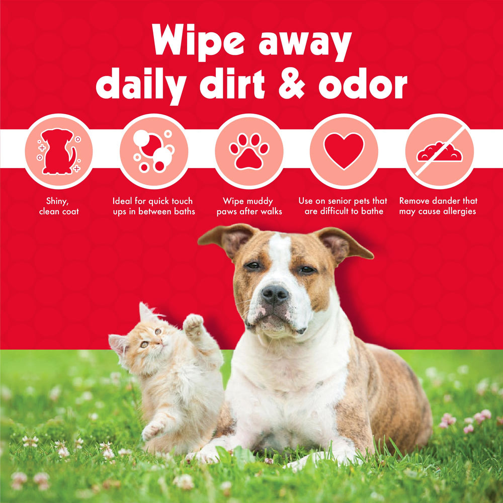 Petkin Pet Wipes with tight lid seal for travel readiness.