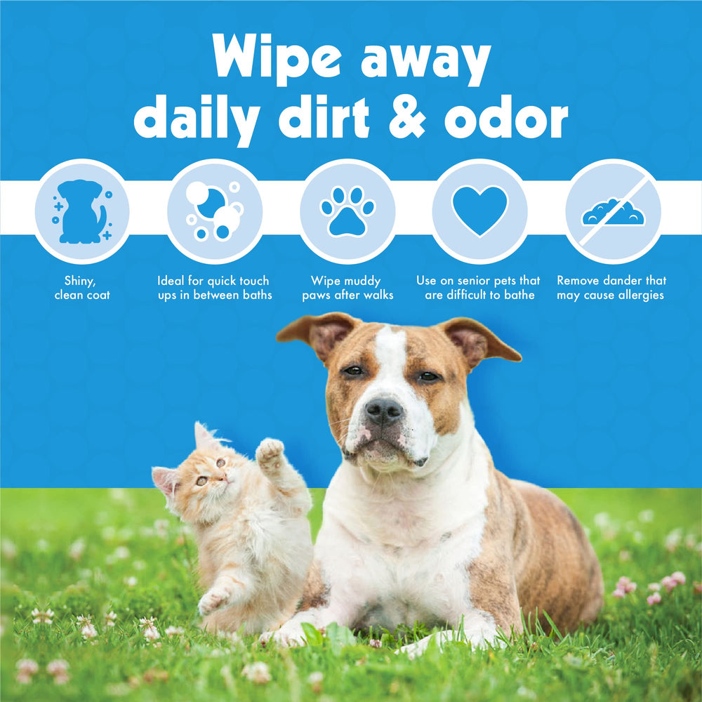 Petkin Pet Wipes vanilla coconut scent provides a light fragrance