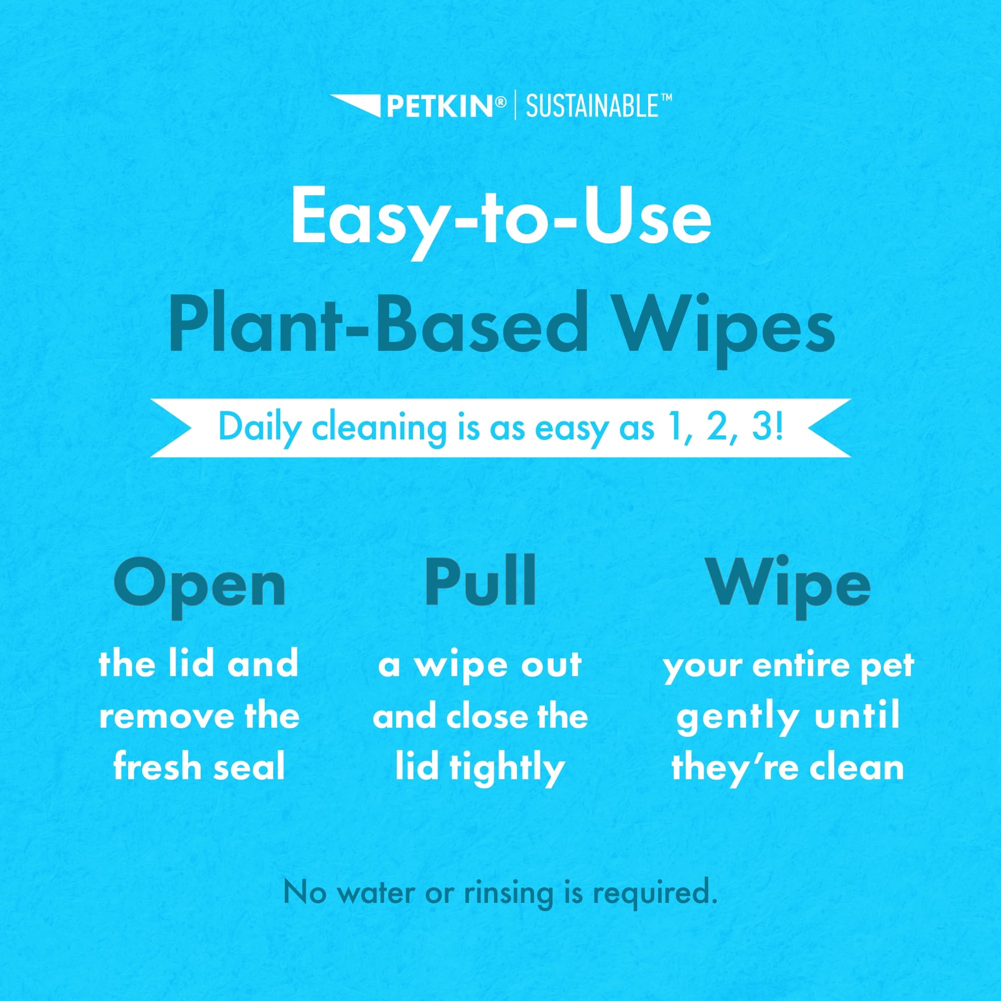 Petkin Plant-Based PetWipes vanilla extract and aloe nourish while cleaning.