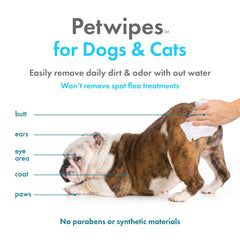 Petkin Plant-Based PetWipes lid-dispense for easy one-handed use.
