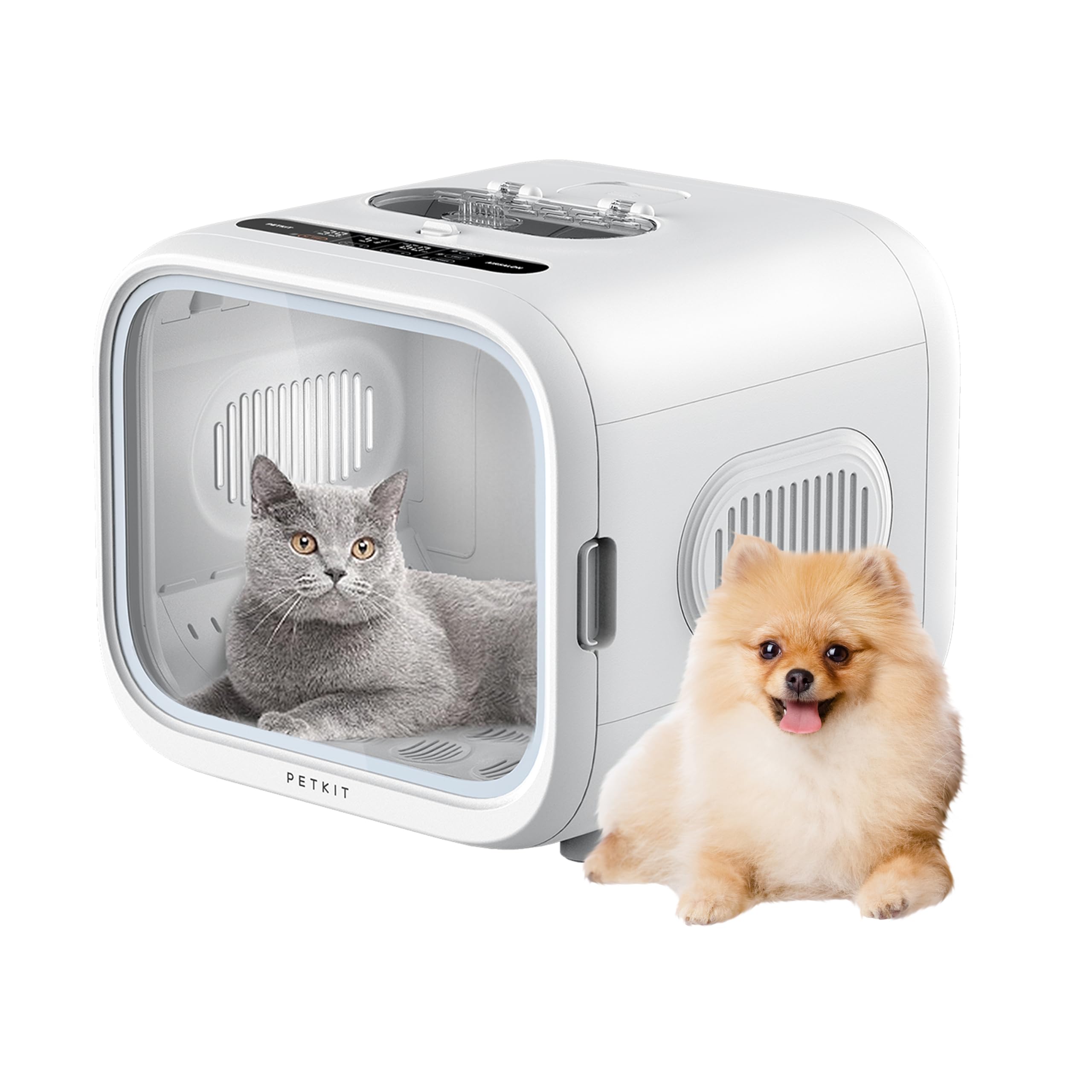 PETKIT AIRSALON MAX exterior view demonstrates spacious 60L pet dryer for home grooming