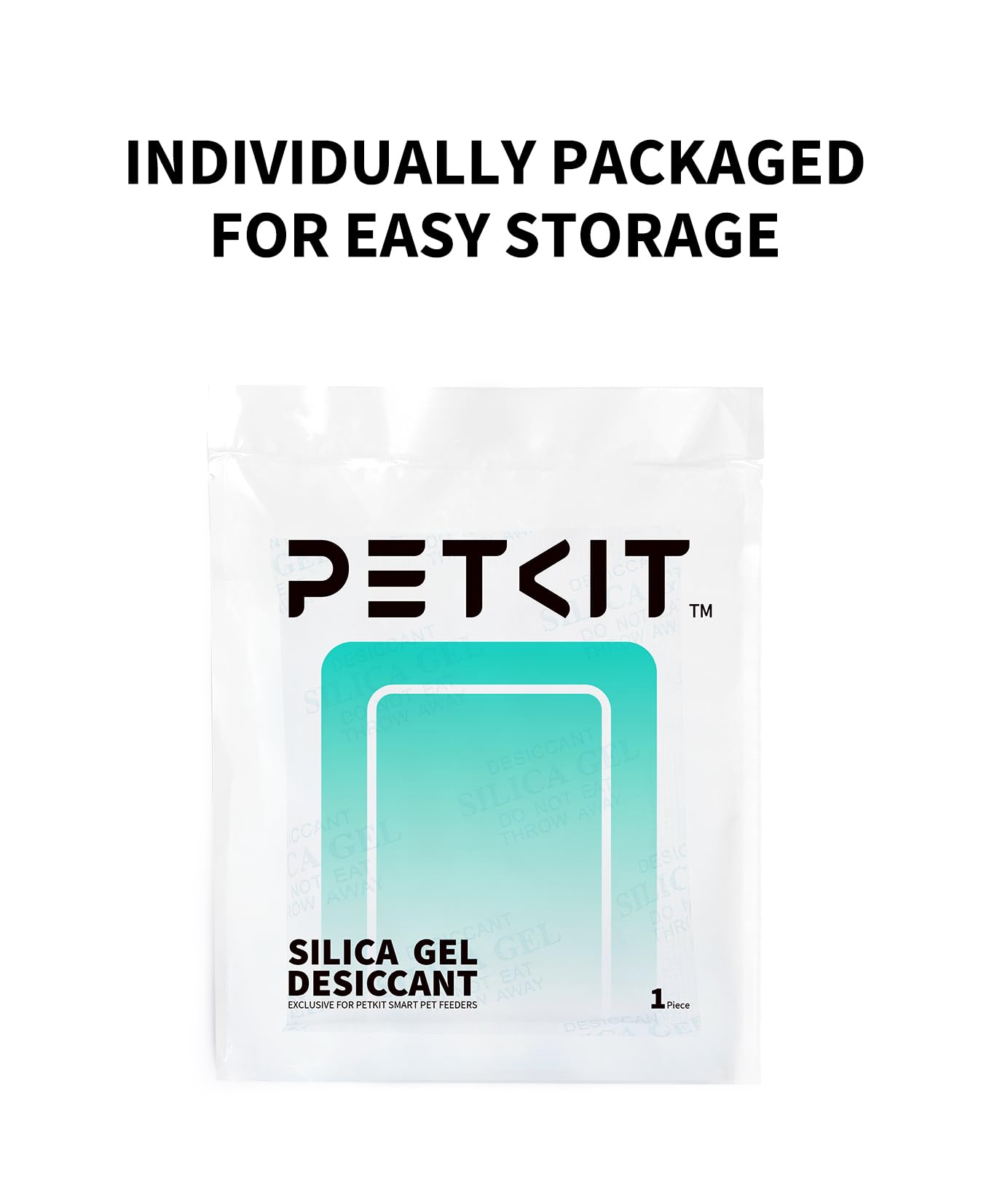 PETKIT desecante para alimentos de mascotas evita el desgaste por humedad en almacenaje.