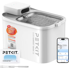 PETKIT cordless cat water fountain demonstrates cordless design for flexible placement