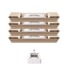 PETKIT Crystal Litter Tray Assembly demonstrates easy setup for mess-free maintenance.