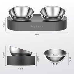 PETKIT CYBERTAIL non-slip base keeps bowls steady during lively meals.