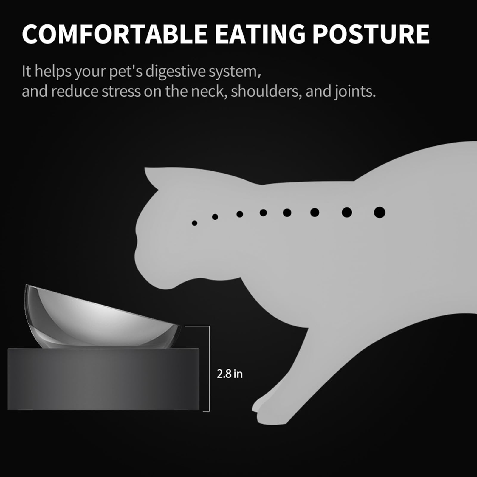 PETKIT CYBERTAIL spill-prevention base catches crumbs and protects floors.