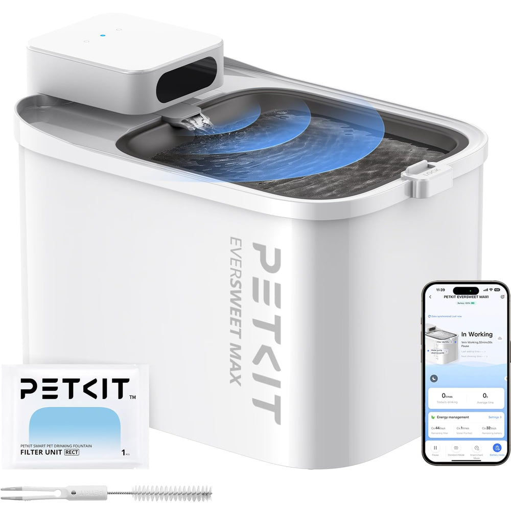 PETKIT EVERSWEET MAX front view highlights cordless hydration anywhere for pets.