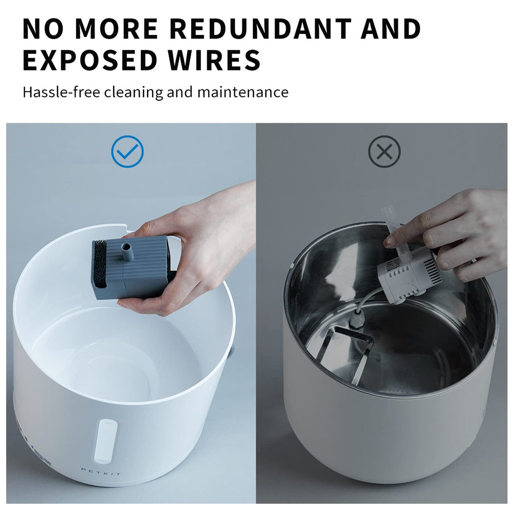 PETKIT EVERSWEET Solo 2 app-control shows status and low-water alerts on Bluetooth.