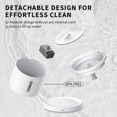 PETKIT EVERSWEET Solo 2 detachable-design prevents base moisture during refills.