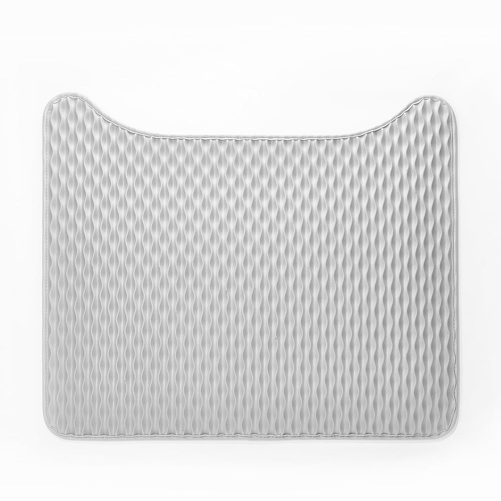 PETKIT litter box mat gray close-up demonstrates waterproof protection for floors.