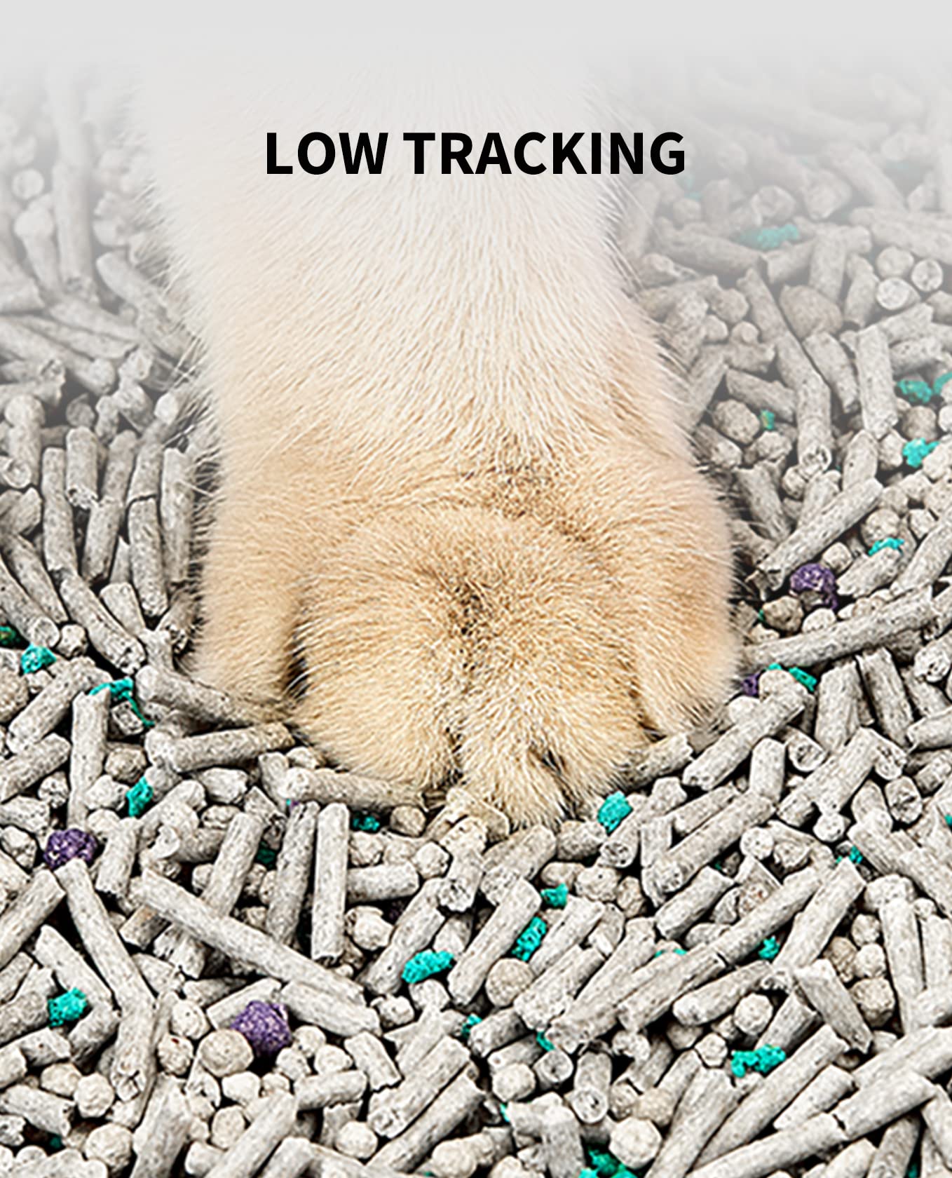 PETKIT Mixed Cat Litter dust-free close-up highlights minimal airborne dust.