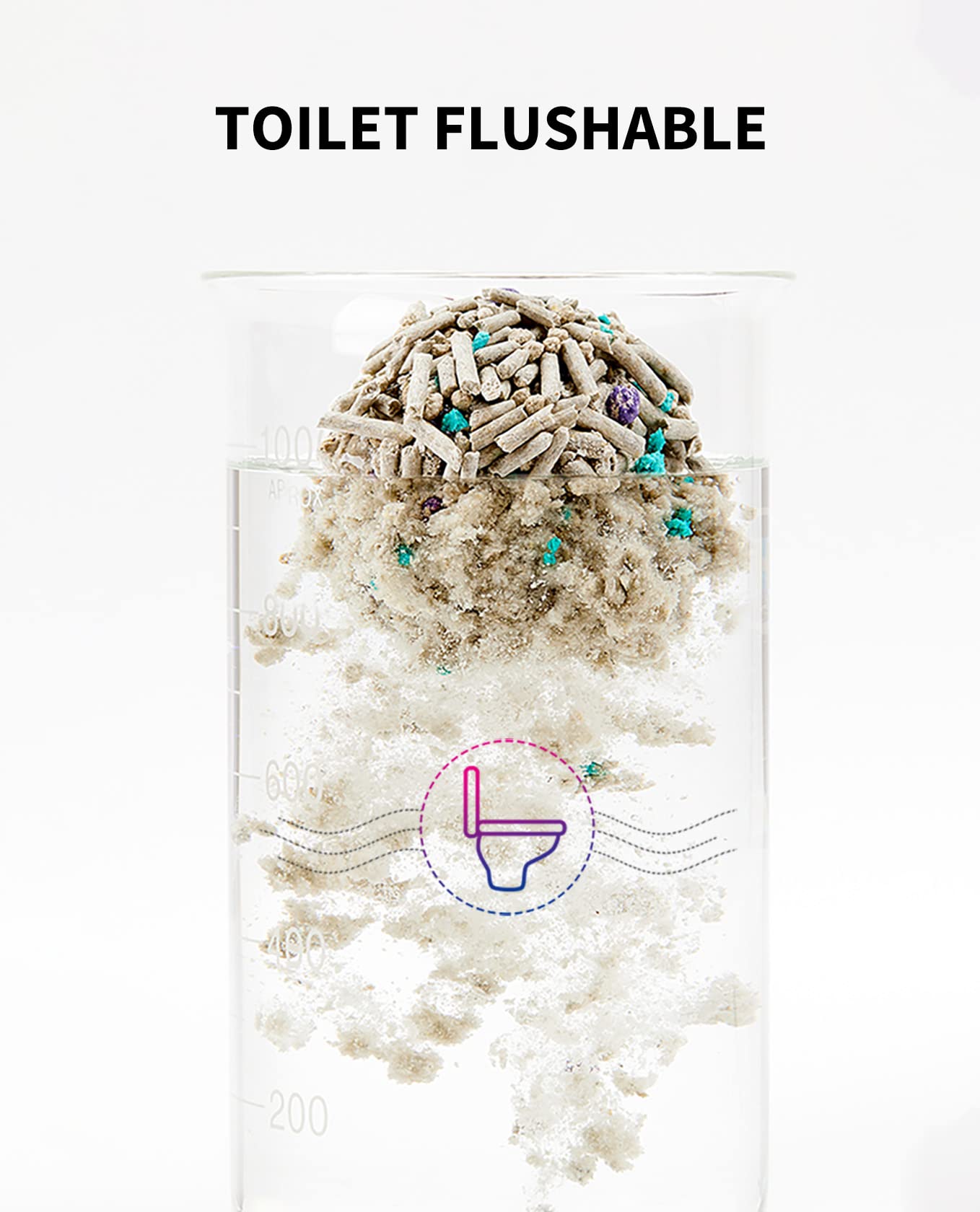 PETKIT Mixed Cat Litter low-tracking on floors keeps homes cleaner.
