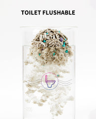 PETKIT Mixed Cat Litter is water-flushable and unscented for toilets and sensitive noses.