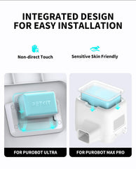 PETKIT N60 is shown with its easy installation and protective casing inside a PUROBOT.