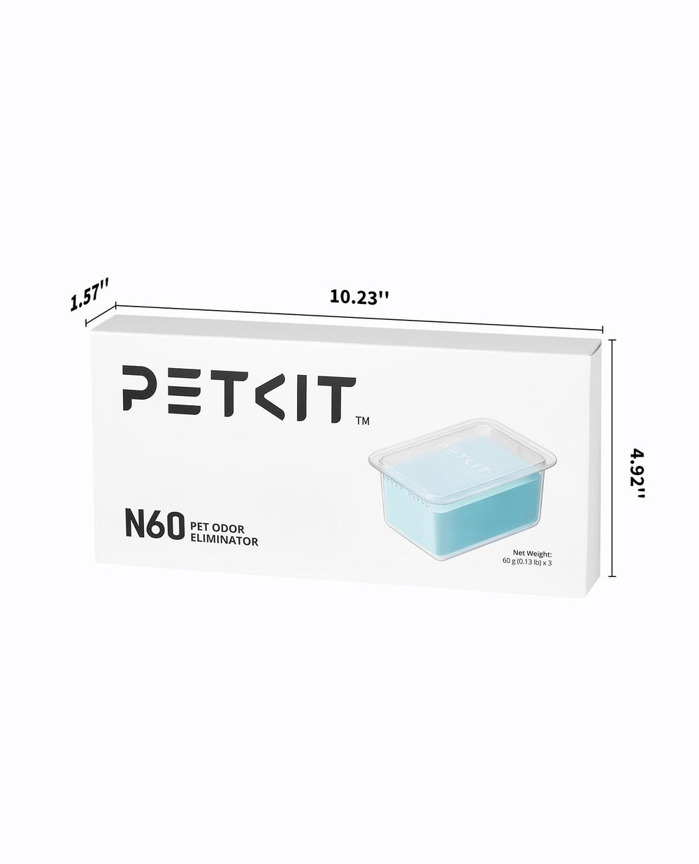 PETKIT N60 three-pack box delivers up to six months of odor control in total.