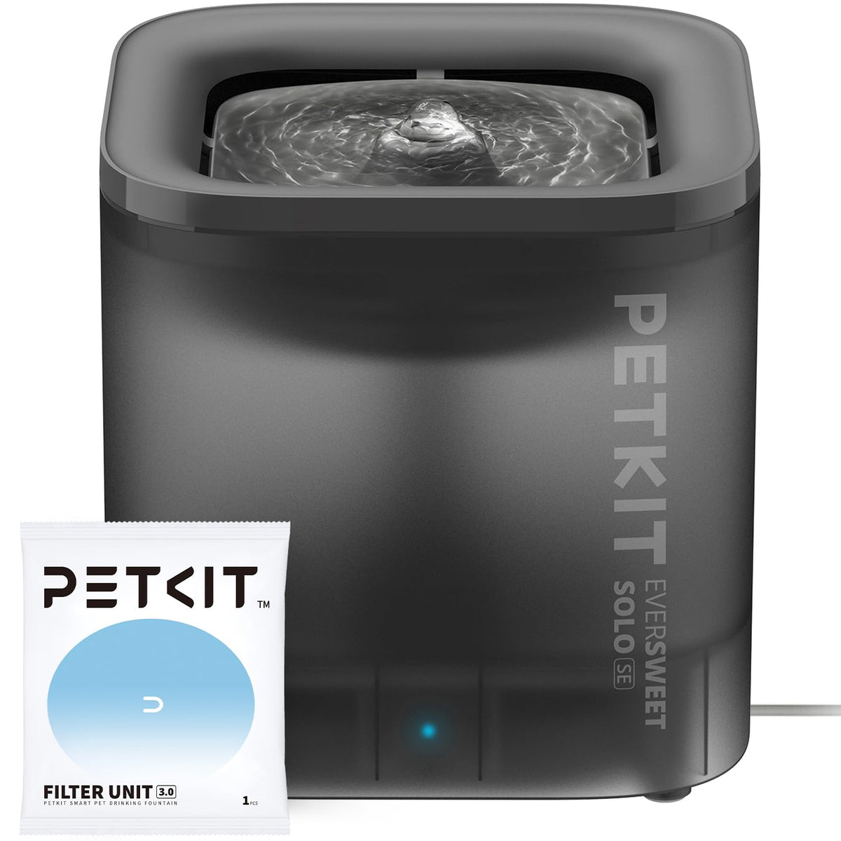PETKIT New Cat Water Fountain front view shows quiet design for homes