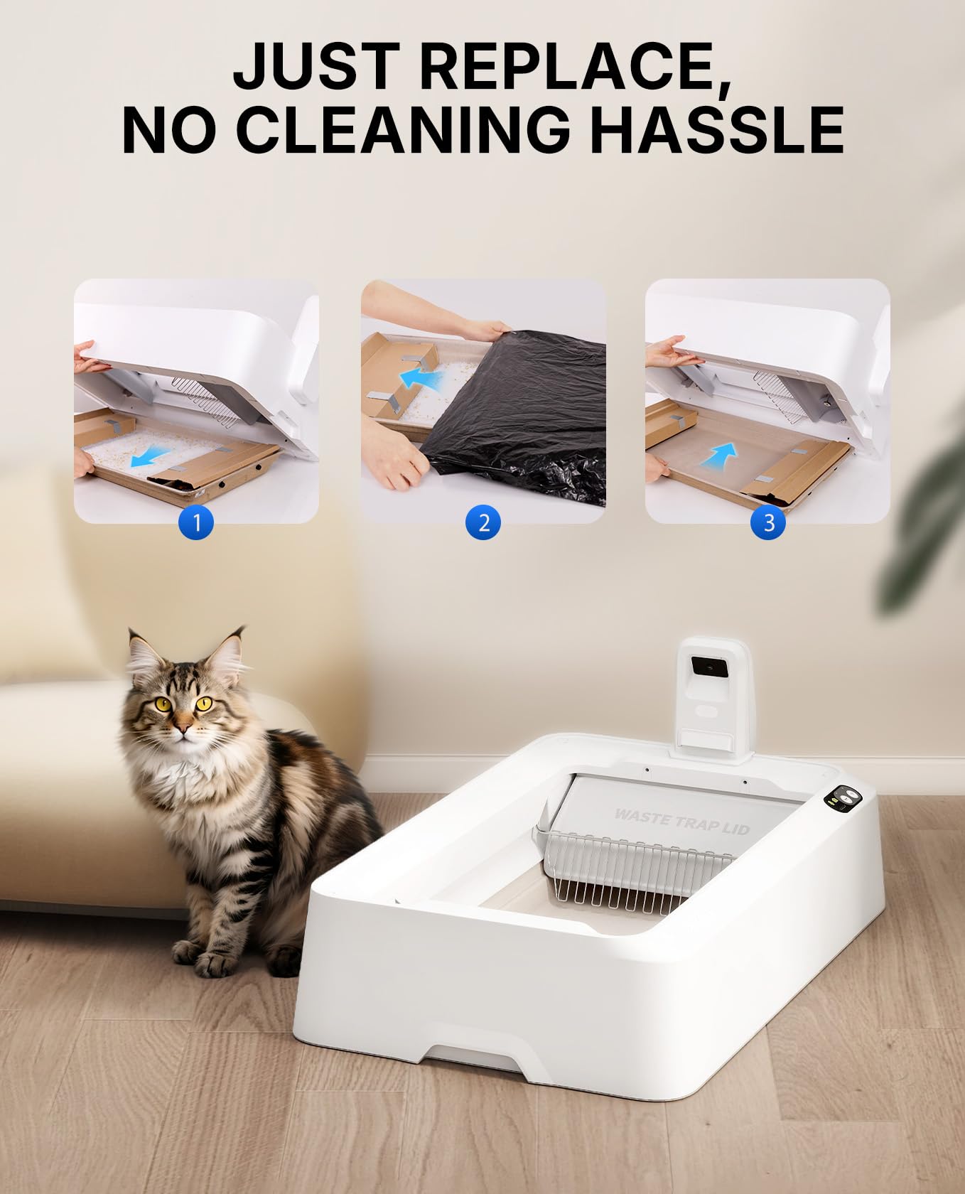 PETKIT PH crystal litter demonstrates sixfold odor control for a fresher box.