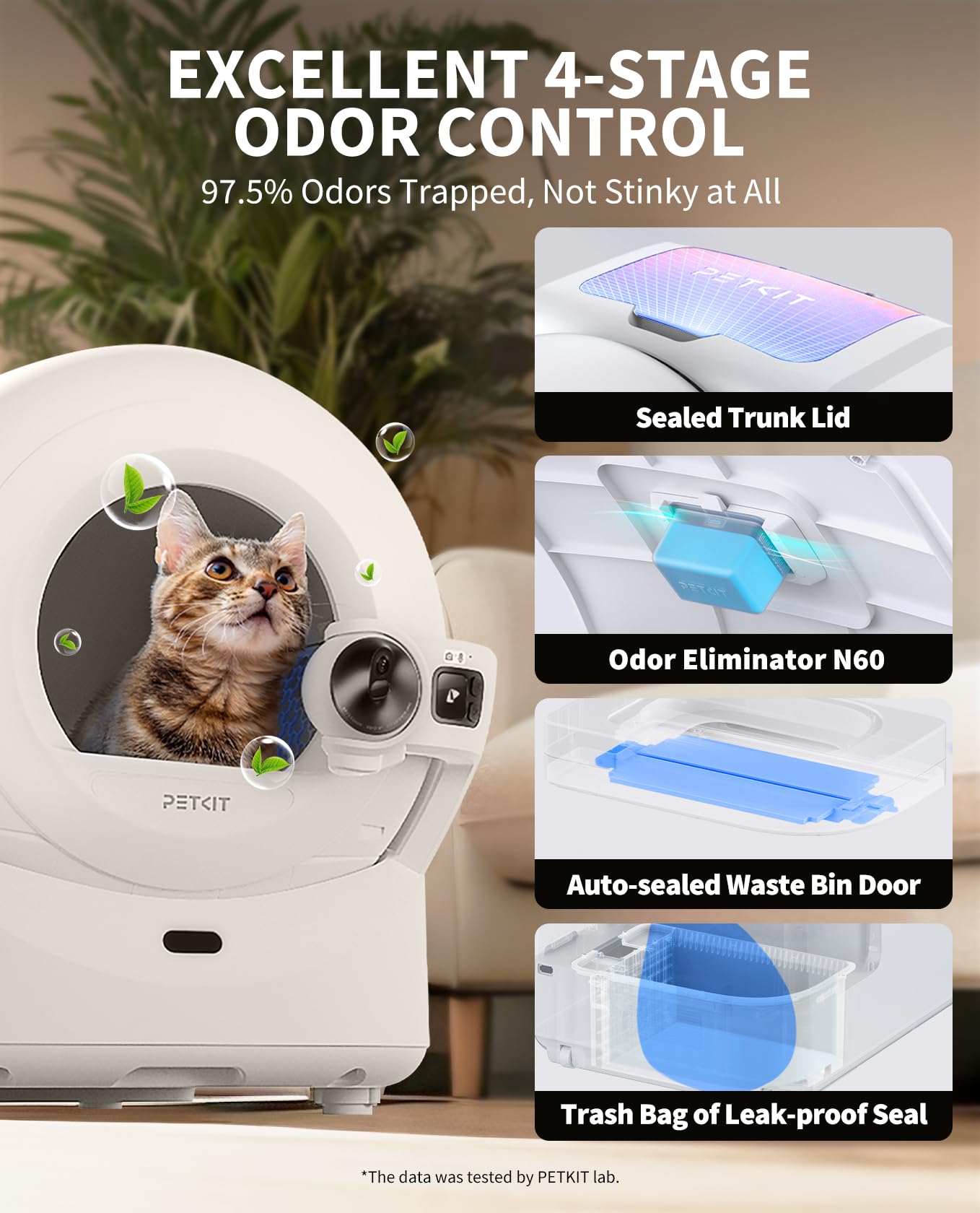 PETKIT Purobot Ultra 10L waste bin supports long intervals between changes.