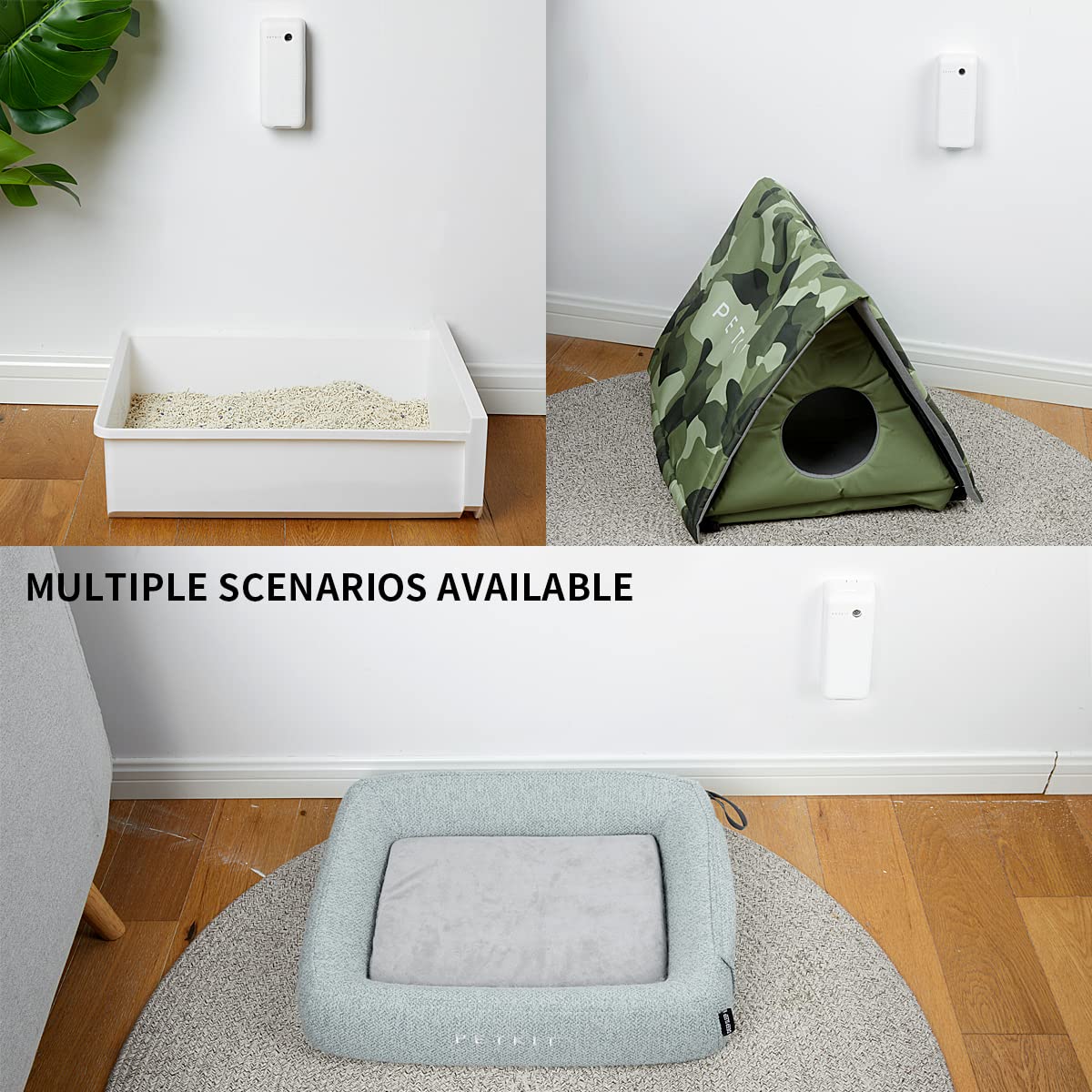 PETKIT self-cleaning litter box in use with odor remover enhancing air quality