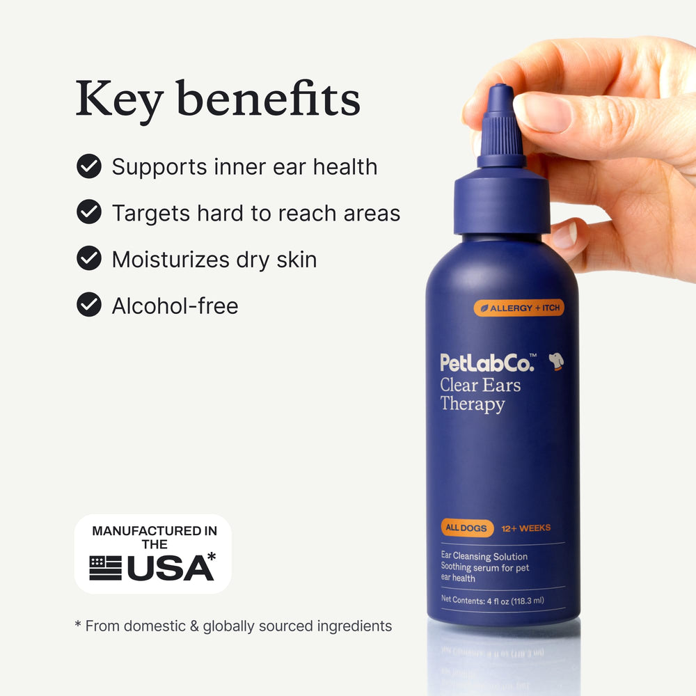 PetLab Co Clear Ears Therapy alcohol-free formula for safe cleansing