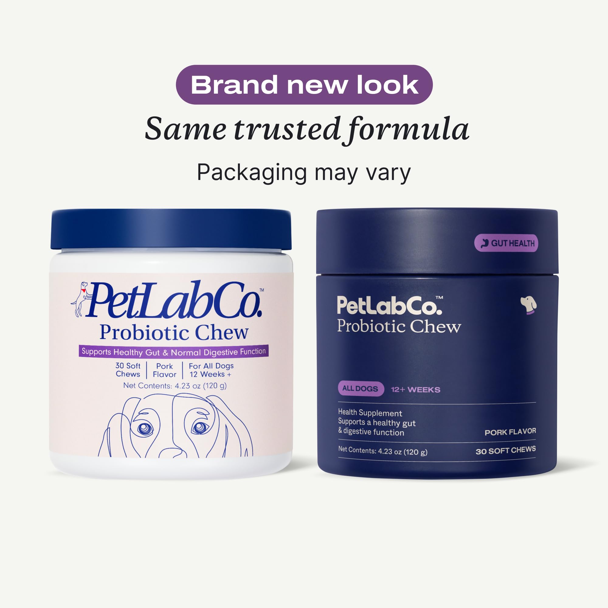 PetLab Co Probiotics dog chews closeup with pumpkin flavor for easy daily use