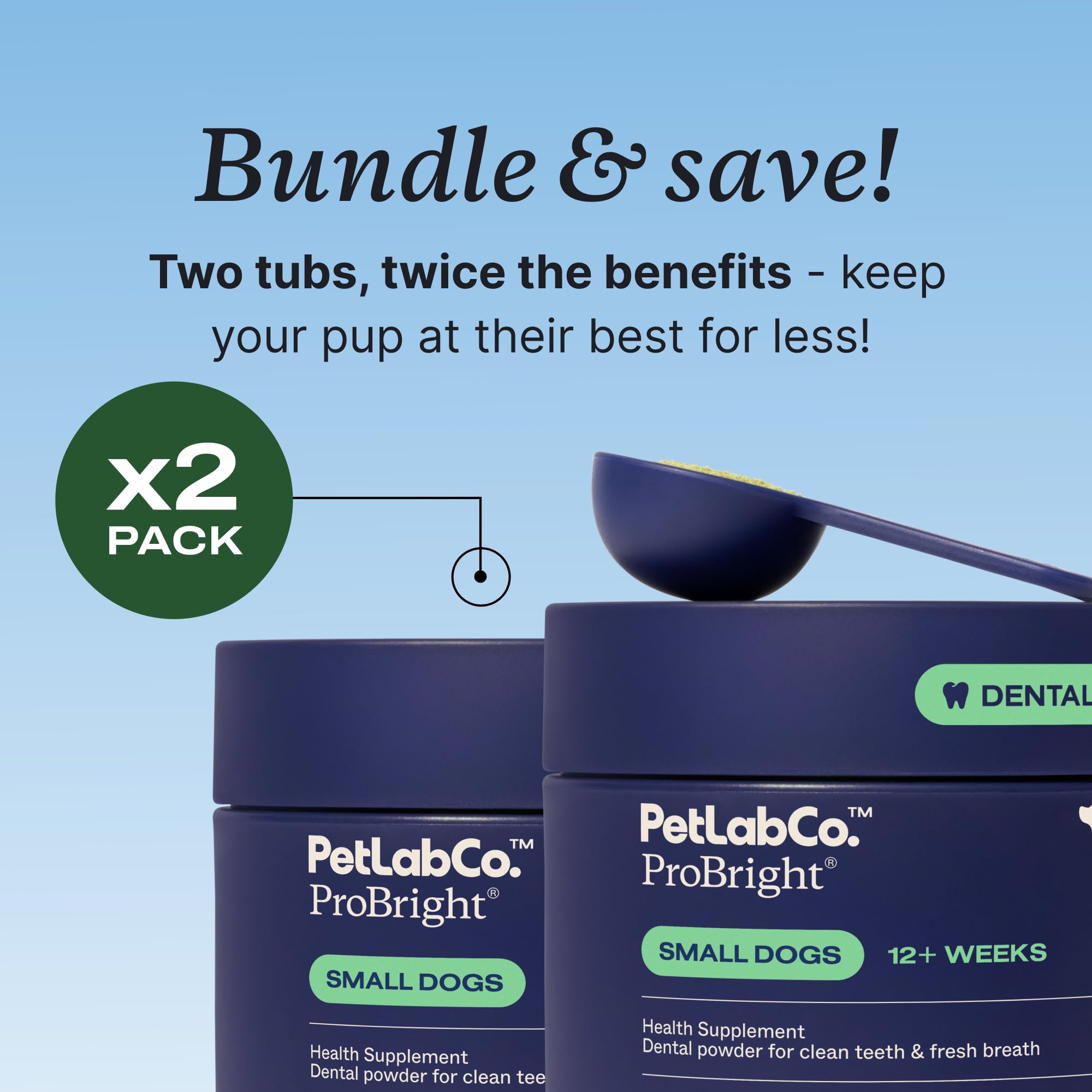 PetLab Co ProBright routine visuals suggest fresher breath with simple daily care.