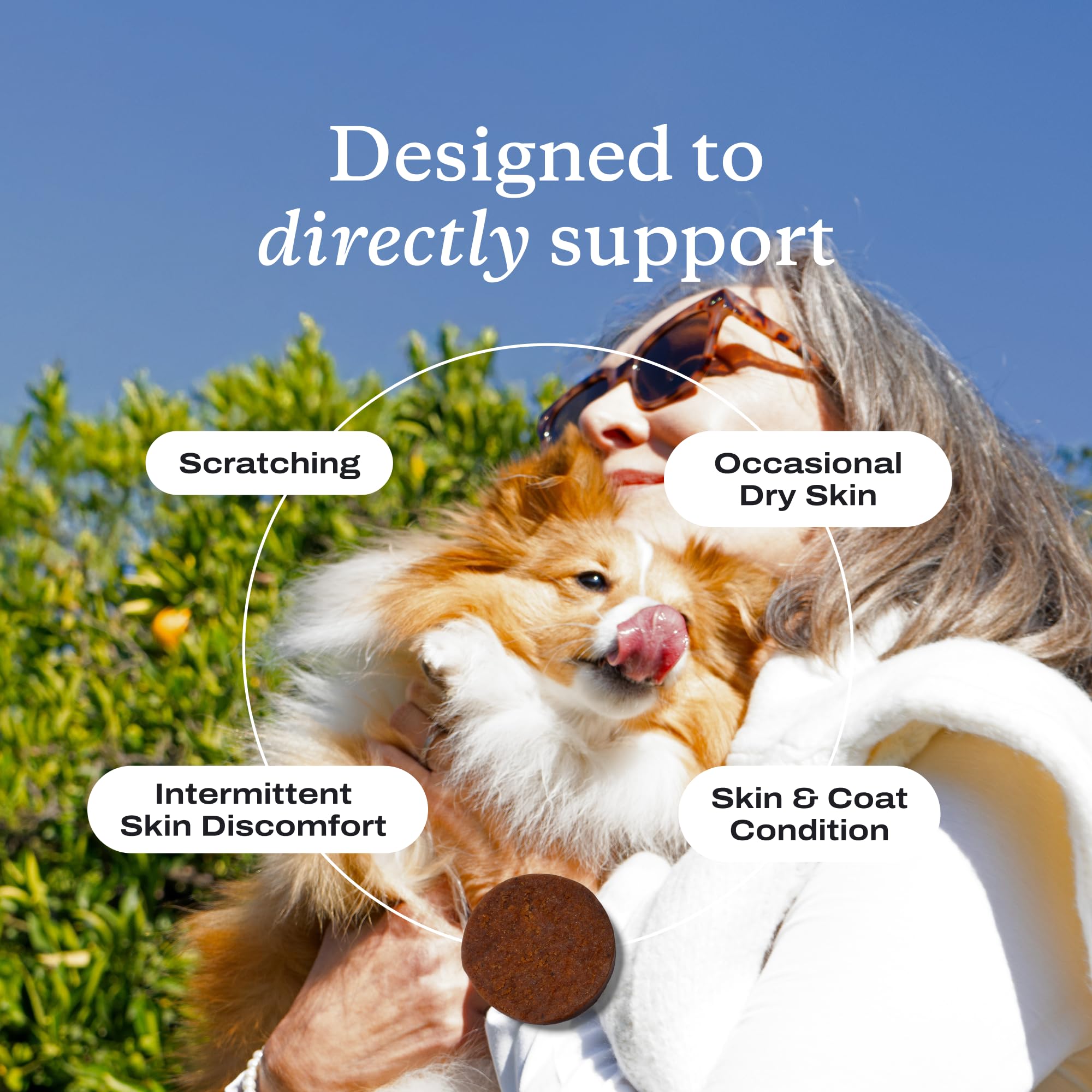 PetLab Co Skin & Coat Chew closeup showing chewy texture dogs love