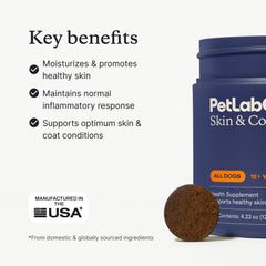 PetLab Co Skin & Coat Chew package opening for easy daily treat
