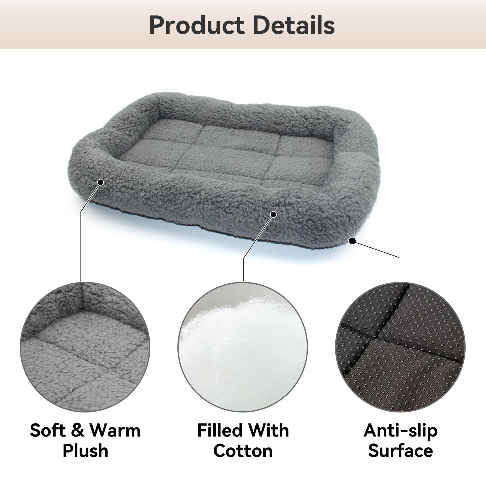 PETLESO bed mat non-slip bottom keeps the mat in place.