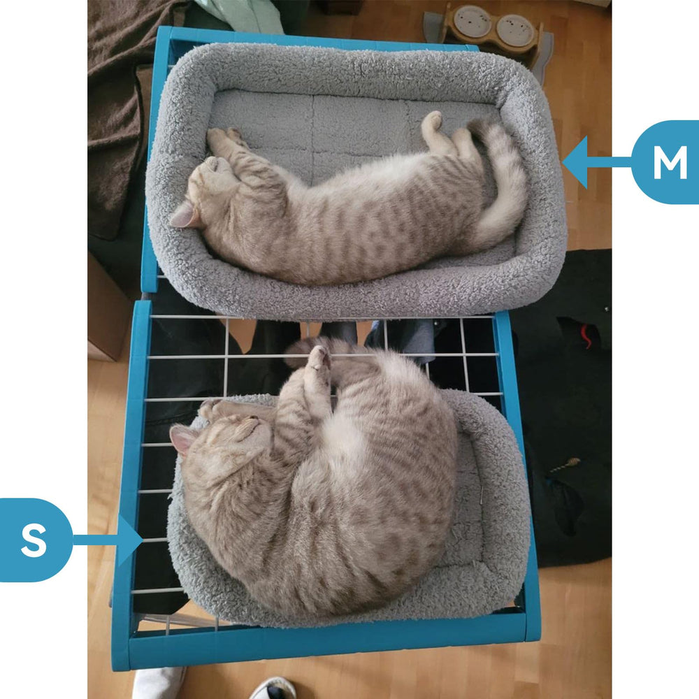 PETLESO bed mat on sofa adds soft comfort during relaxation.