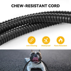 PETLESO water bowl with power cord enables easy plug-in setup.
