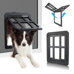 PETLESO dog door sliding installation demonstrates quick fit for pets.