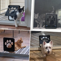 Petleso dog screen door flap closed with magnet auto-closure.