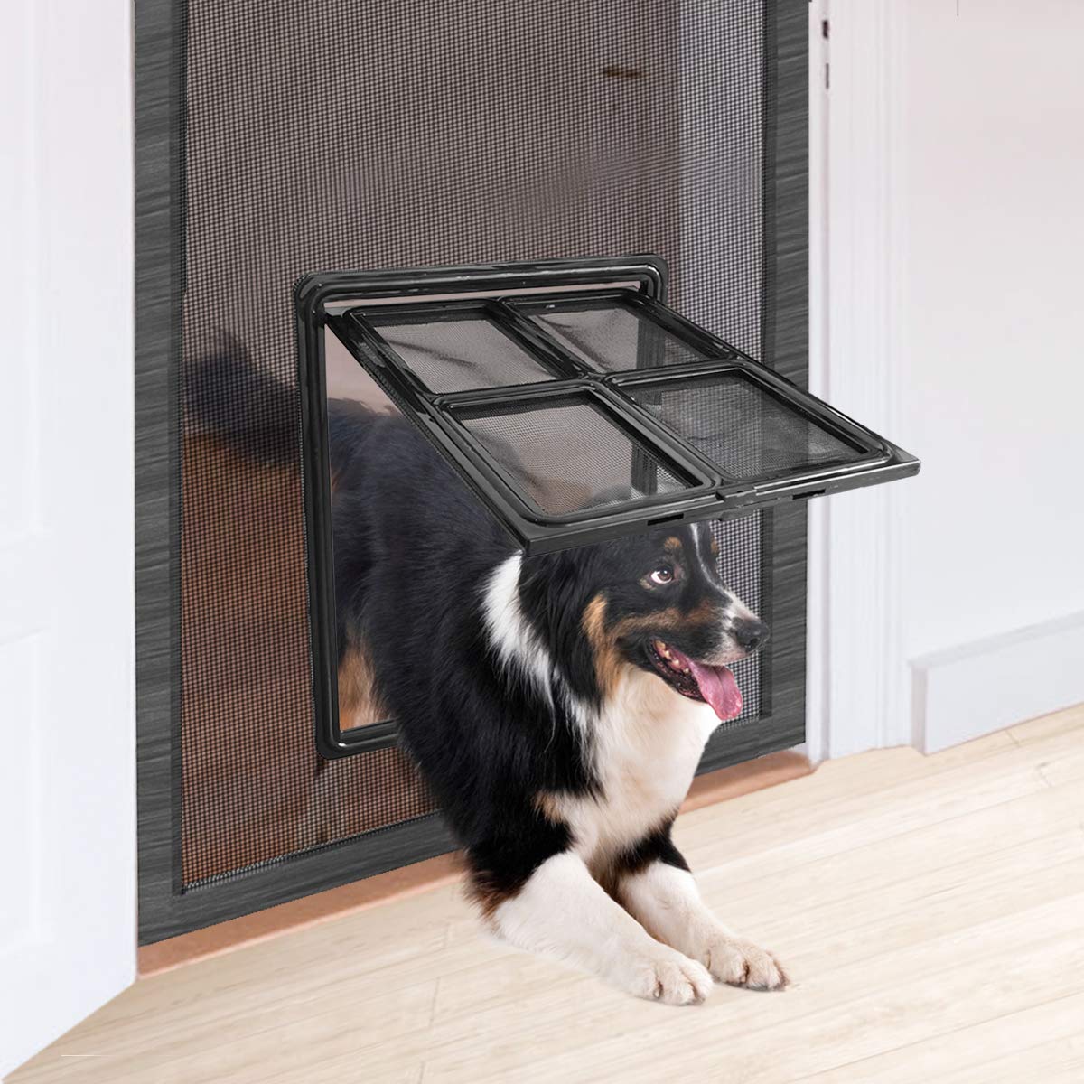 PETLESO dog screen door inner flap provides smooth passage for pets