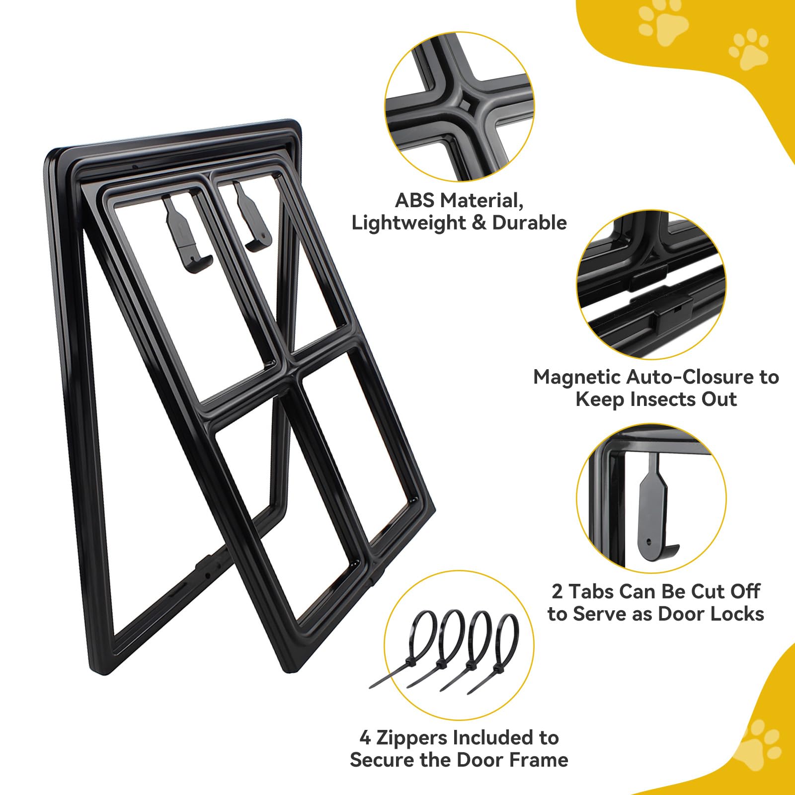PETLESO dog screen door magnetic closure offers hands-free operation